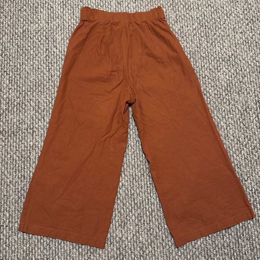 good luck gem rust brick cropped wide leg pants - Picture 9 of 9